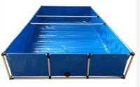 Taille personnalisée Forme rectangulaire PVC Tissus réservoir d'élevage de poissons 3000L-50000L étang de poisson réservoir en plastique