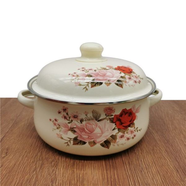 Sustainable Classic Turkish Type Enamel Casserole Sets with Enamel Lid