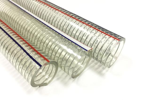 Lightweight PVC Steel Wire Hose Flexible Food Grade Spring Hose 6mm - 254mm Inner Diameter