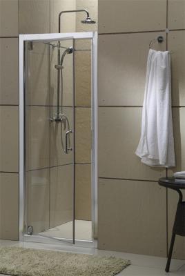 Aluminum Alloy Pivot Glass Shower Door Bright Silver Profiles With Stainless Steel Accessories