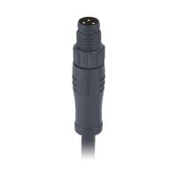 Parafusos de plástico Conector circular M8 de 3 pinos moldado 0,5 m Pvc 3x24awg Cabo preto não blindado