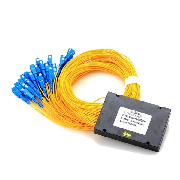 Diâmetro pequeno do tamanho 1x16 1x32 3mm do divisor do Plc da fibra ótica do ABS de FTTH