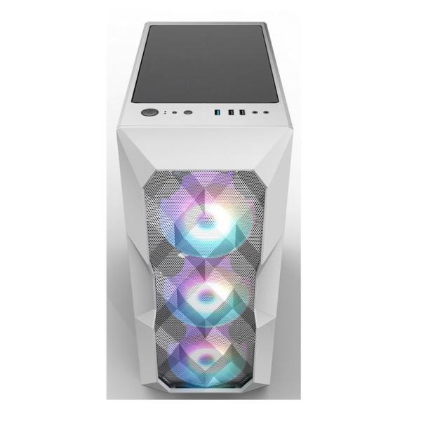 Средний-башня воздушного потока ATX случая компьютера воздушного потока ARGB с полигональным фронтом сетки - панелью которые поддерживают 3 освещение 12cm ARGB