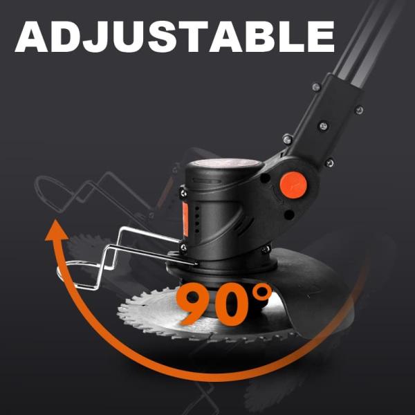 2000mAh Battery Operated Weed Eater , Anti Slip Cordless String Trimmer With Wheels