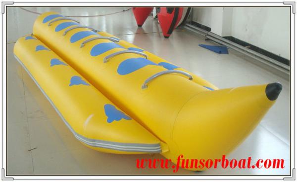 Summer Water Sports 4 Man Inflatable Banana Boat With 3 Chamber