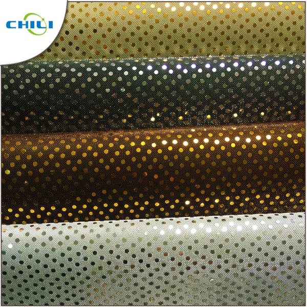 Multi Color Glitter Fabric Sheets , Silver Glitter Fabric Fashionable For Shoes Lining