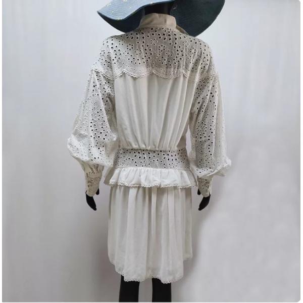 Lyocell Twill 100 Tencel Fabric Women Long Sleeves Midi Dress 100cm Length