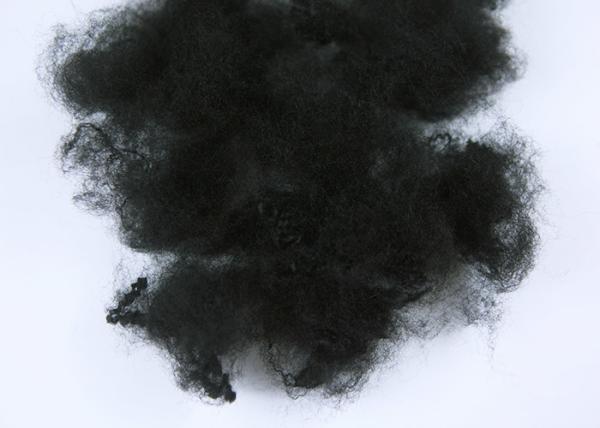 AA Grade Balck Flame Resistant Fibers 100% Polyester Material Anti - Distortion