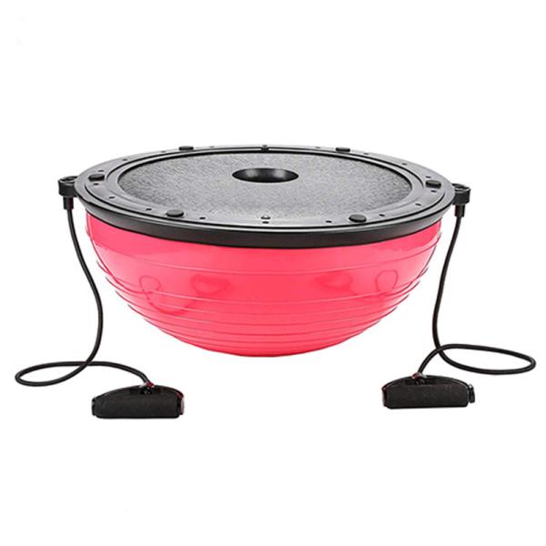 Balance Ball Trainer Half Yoga Exercise Ball with Resistance Bands and Foot Pump for Yoga Fitness Home Gym Workout