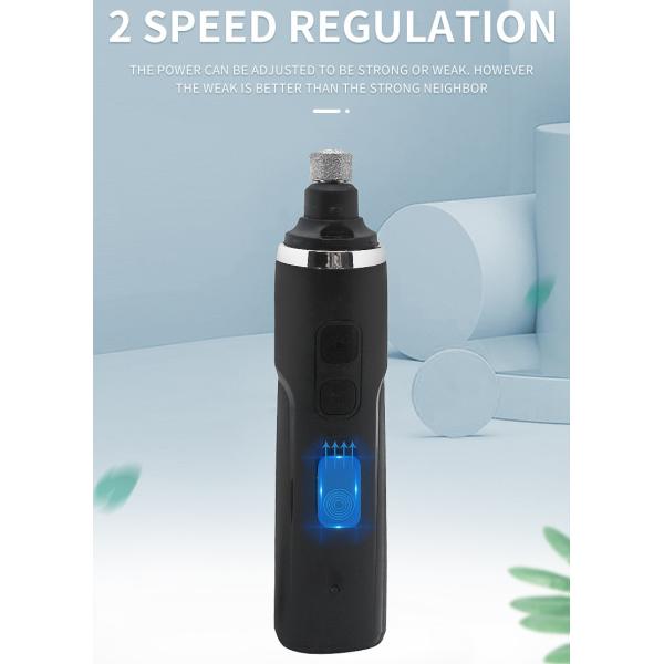 Cargador eléctrico de uñas para perros con USB negro Cortador eléctrico de uñas para mascotas