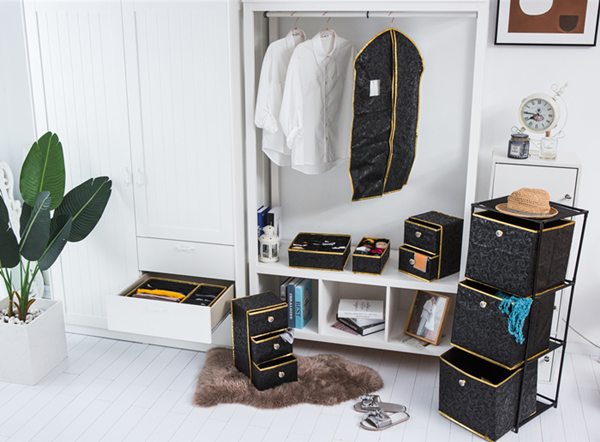 Не сплетенный организатор ящика картона складной 40x40x9CM