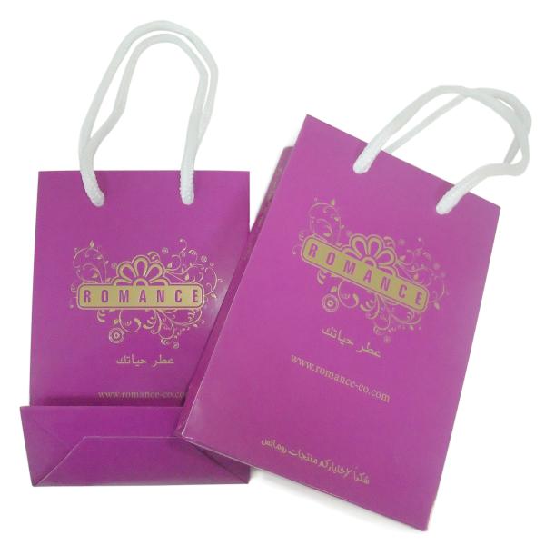 Emballage au détail de papier rose promotionnel fait sur commande d'impression de sac de transporteur personnalisé