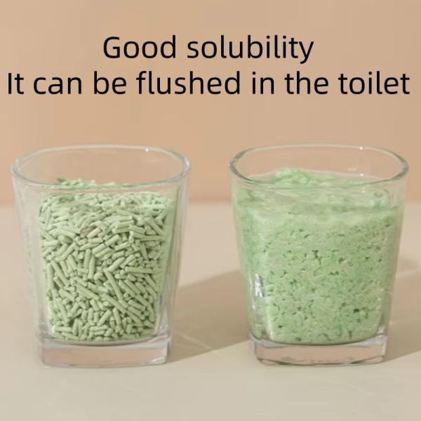 Nettoyage des animaux de compagnie Litter de thé vert de chat Contrôle des odeurs Feuilles de thé à bouillir Litter de chat