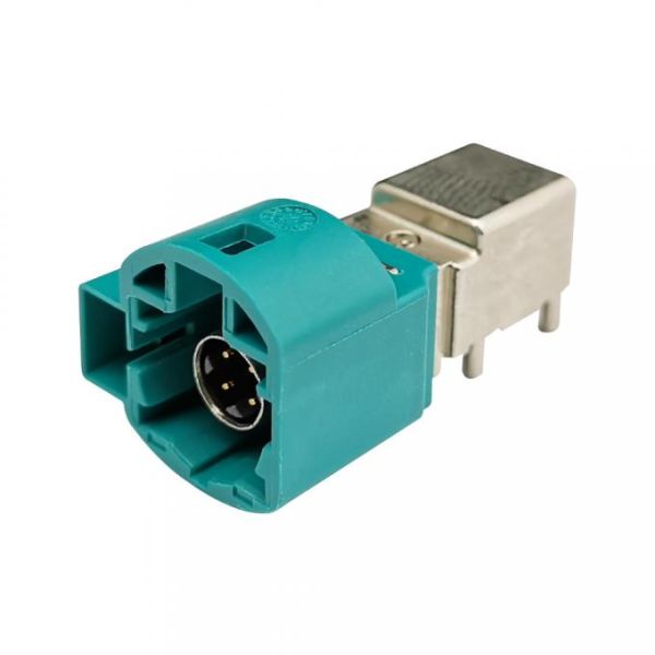 FAKRA PCB Connector 2291392-4 Pcba Components Automotive Wire Harness Connector Code D