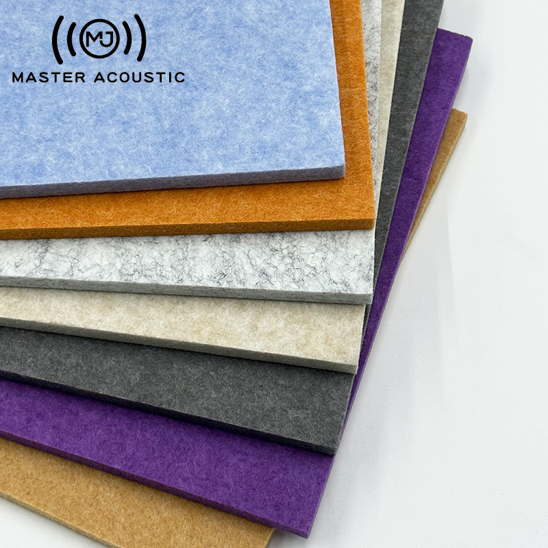Eco Friendly Sound Acoustic Panels 9mm 12mm Thick Polyester Fiber Acoustic Panels