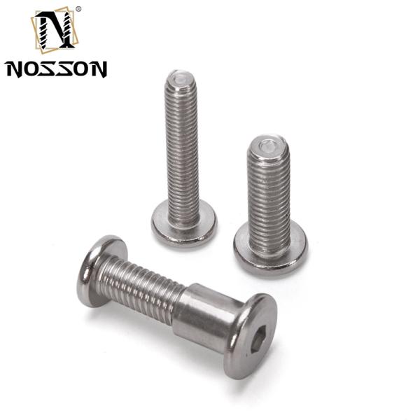 Metric Grade 8.8 A2-50 M6 Stainless Steel 304 Flat Hex Socket Head Male and Female Chicago Screws with Nut DIN Standard