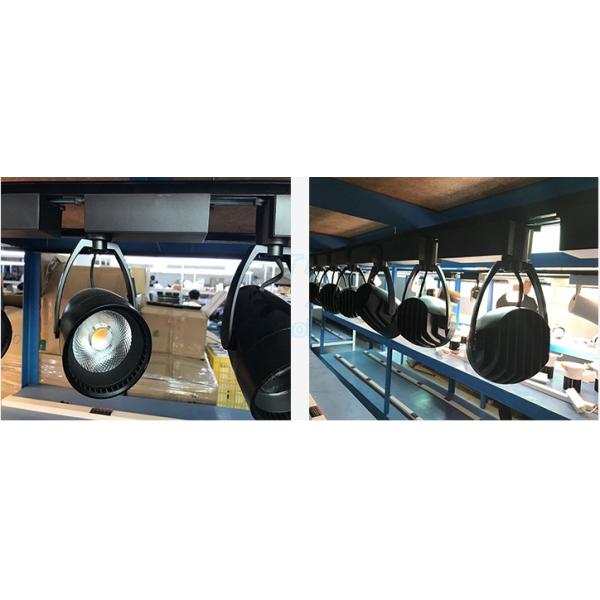 AC230V 2700K-6500K 15W-40W black/white LED track light with 12°15°24° lens in shop spotlight