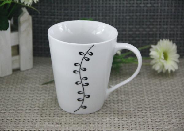11OZ White Porcelain Coffee Mugs Decal Printing Dishwasher and Microwave Safe