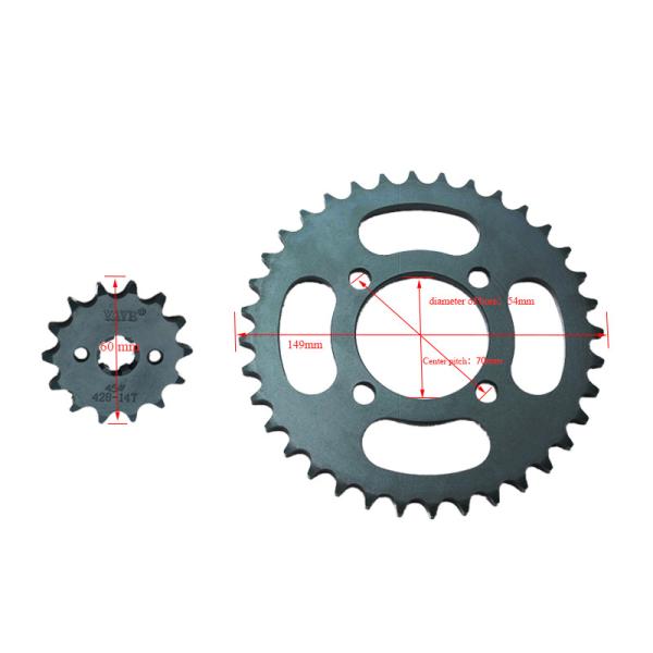 Заводская заказ стальной YAYE 428H-100L цепной зубчатый набор для мотоцикла DY100 CD110