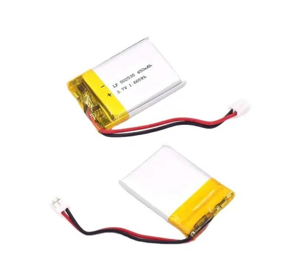 3.7V 450mah Lipo 502535 Bateria recarregável de iões de lítio e polímero 3.7 V para produto sem fio/auricular de dente azul