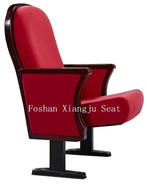 PU Foam Wooden Lecture Hall Chairs Cold Rolled Steel Feet For Audience Seating