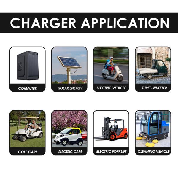 12V 48V 30A 40A 50A Lead Acid LiFePo4 Battery Charger for E-bike with Different Plug Options