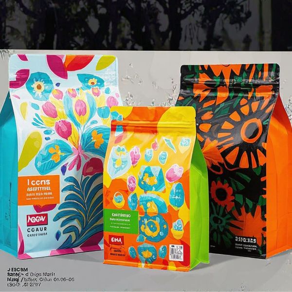 Custom Printed Smell Proof Food Grade Square Bottom Tea Coffee Beans Packaging Pouch Valve Zipper Resealable Aluminum Bag