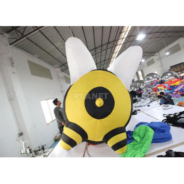 Желтый мультфильм пчелы 210D Оксфорда раздувной для упорок дисплея выставки