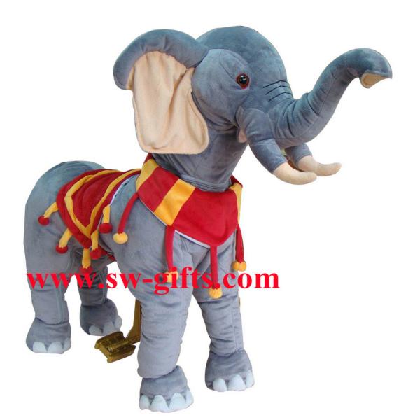 Amusement Park Equipment Electric Arcade Coin Operated Plush Stuffed Walking Animal Music