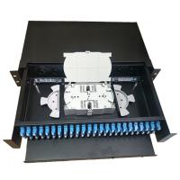 2U 48/96F tirant la gestion optique de câble de Data Center de bâti de support de tableau de connexions de fibre de Sc LC 19
