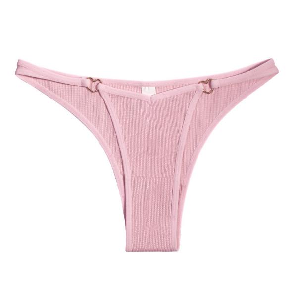 Sexy G String Ropa interior para damas Ajustable Cintura baja Sin costuras Breve Hipster Bragas Anillo en forma de corazón Tanga