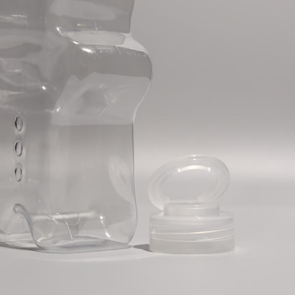 Garrafas de água PET de plástico transparente reutilizáveis de 500 ml com tampas de alumínio / plástico