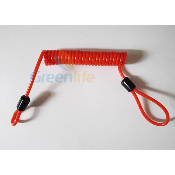 Spring Reinforced Plastic Coil Lanyard Polyurethane Tubing Onto Tools