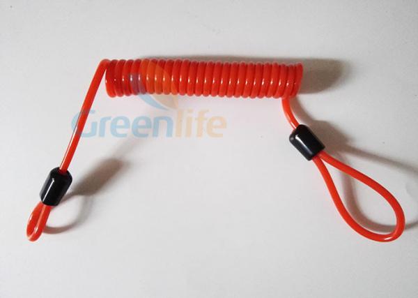 Spring Reinforced Plastic Coil Lanyard Polyurethane Tubing Onto Tools