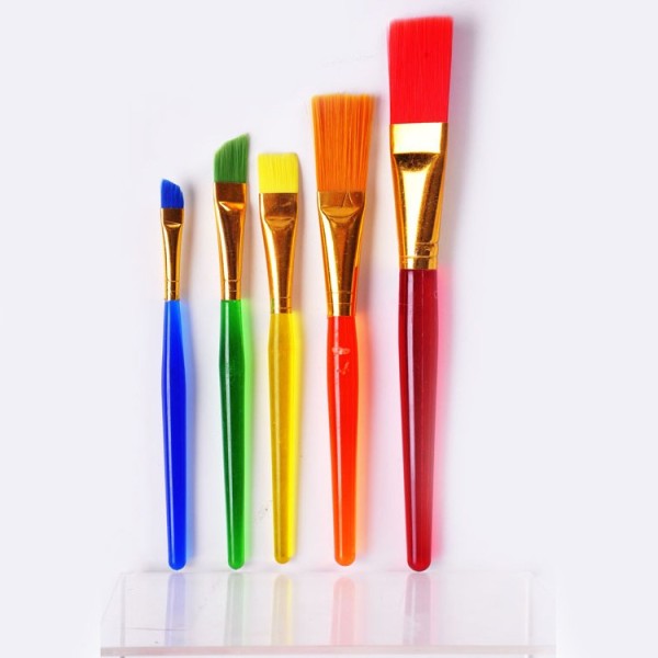 5pcs factory price wholesale plastic barrel art brush nylon painting brush