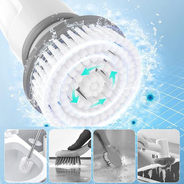 Rechargeable Plastic Handheld Spin Scrubber Brush OEM