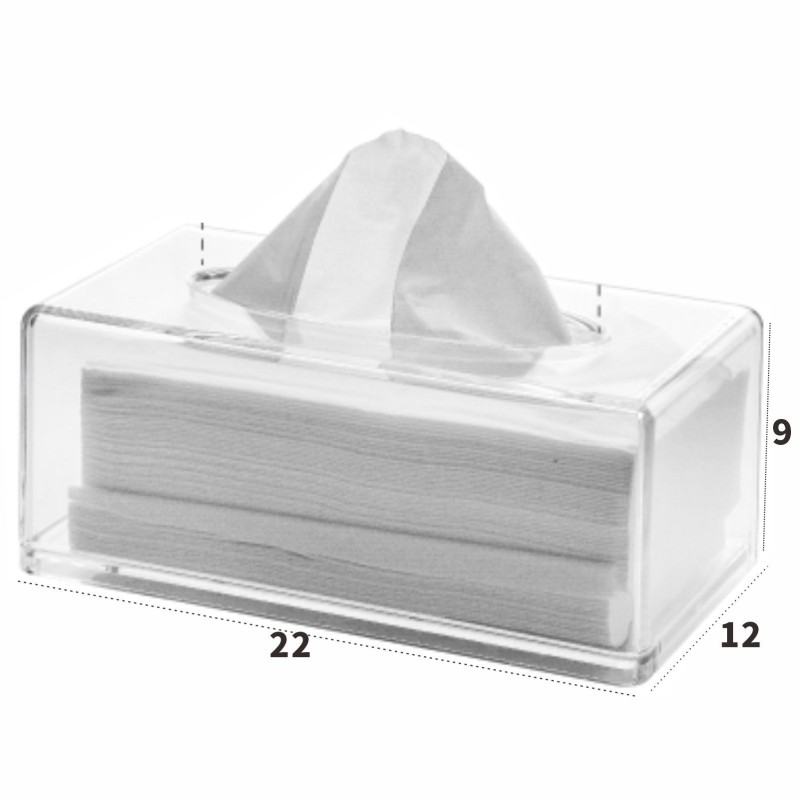 Wholesale Modern Design Desktop Transparent Plastic Tissue Box Creative Drawer Holder for Home Restaurant