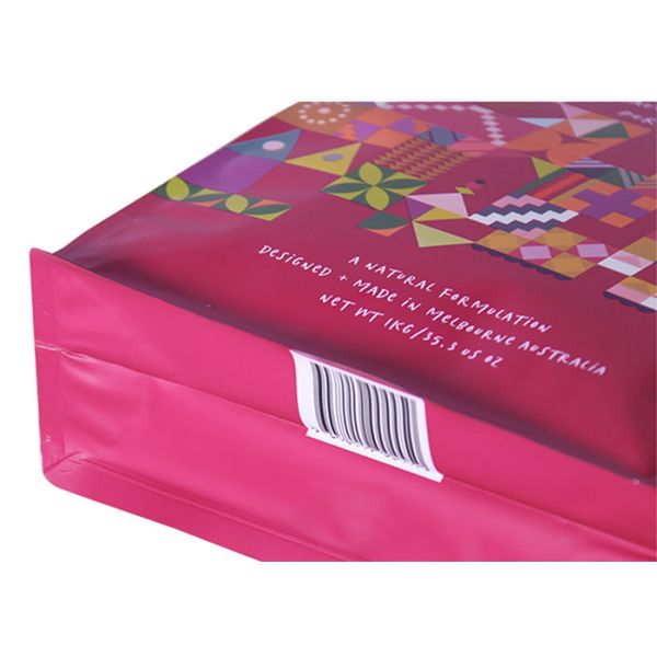 Large Capacity 8 Side Sealed Foil Ziplock Bags Flat Bottom Moisture Proof