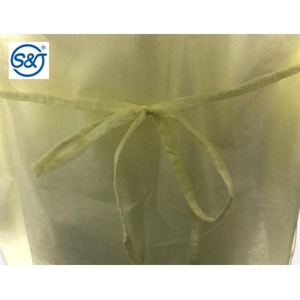 65g Plus Size Disposable Isolation Gowns Round Neck Doctor Isolation Gown