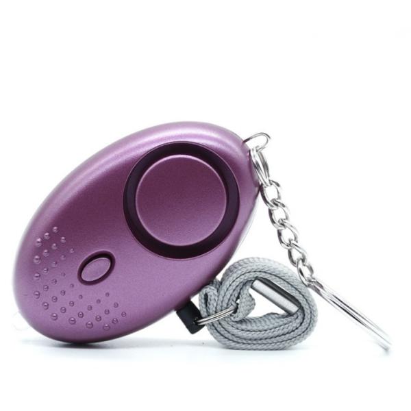 140DB Purple Self Defense LR44 ABS Emergency Safety Alarm For Women