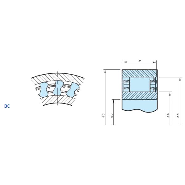 DC3034 Freewheel носящ тип одно термическую обработку подшашки серии Gcr15 DC муфты пути