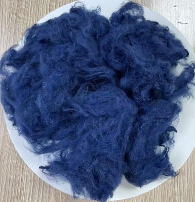 Recycled Polyester Staple Fiber 1.5D 38mm Sapphire Blue