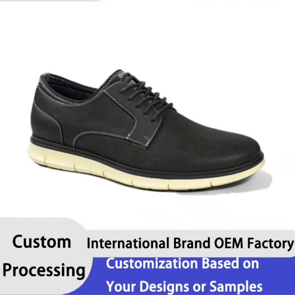 Luxury British Style Men Dress Shoes Oxford Genuine Leather Slip-On Shoes Office Shoes