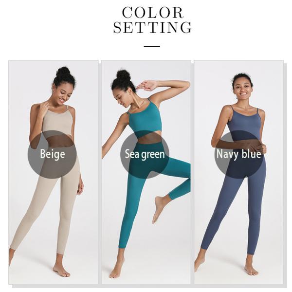 Quick Drying 2 Piece Yoga Outfit Moisture Wicking Nude Women'S Yoga Clothing Set