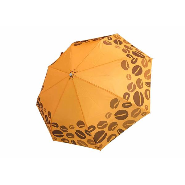 Оранжевый облегченный складывая конец алюминиевого руководства зонтика открытый 21 дюйм