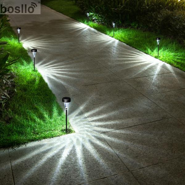 8-Hour Solar Landscape Lights with 5 LM Brightness White Light 6000K