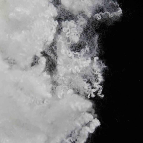 Non siliconized Polyester Staple Fibers White 3D Lightweight Microfiber 