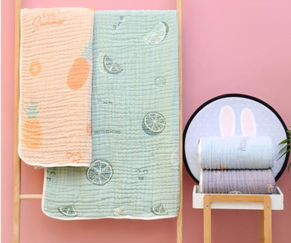 Antibacterial Three Layer Natural Cotton Gauze Fabric For Children Clothing