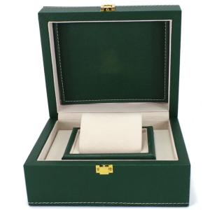 Green Custom Leather Watch Case 300x300x150mm Elegant Long Lasting