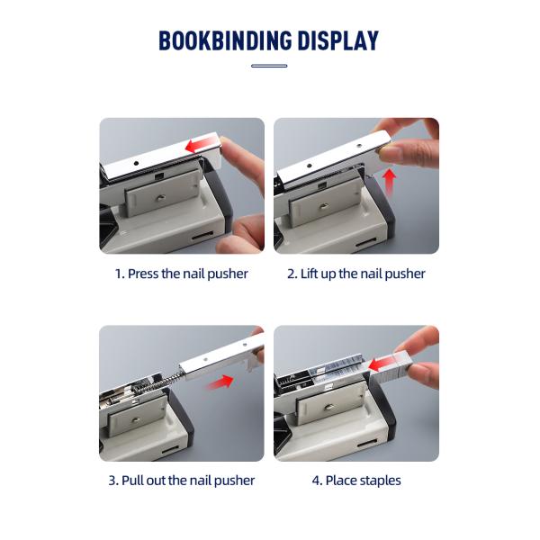 Magasin d'accouplement de livres jumbo de grande capacité 100 feuilles papier manuel accoupleur lourd pour bureau 900g
